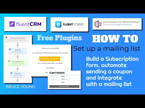 How to set up a mailing list, subscription form, send automated coupon email - [FREE  Plugins]