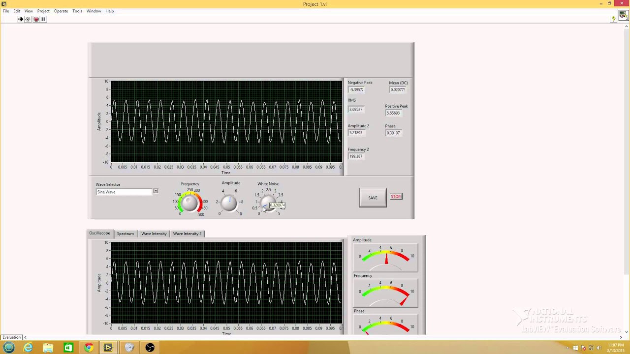 Scope Sweep Chart Labview