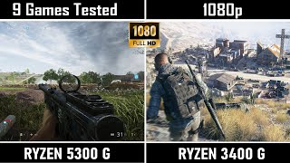 Ryzen 5300G vs 3400G 9  Games Benhcmarks