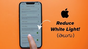 How To Set Reduce White Point in iPhones? (Telugu)