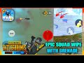 Epic Squad Wipe With Grenade | PUBG MOBILE LITE