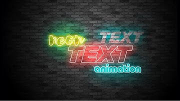 Neon text animation || kinemaster | ps touch | tutorial Android
