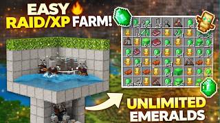 Unlimited Emeralds &amp; Totems! 😱 Easy Raid Farm for MCPE (1.21+)