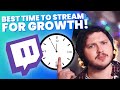 BEST Time To Stream On Twitch For MAXIMUM Growth! - Scheduling And Growth!