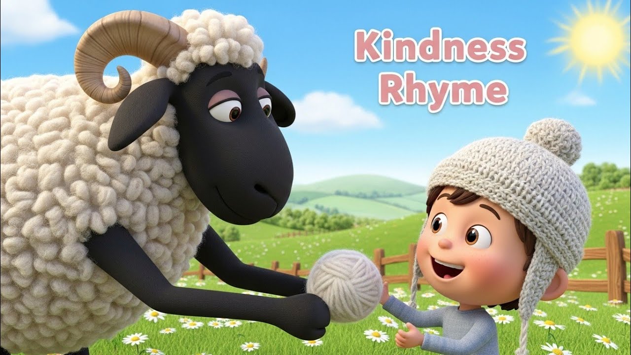 Baa Baa Kind Sheep 🐑 | A Beautiful Sharing Story | UK Nursery Rhyme for Children