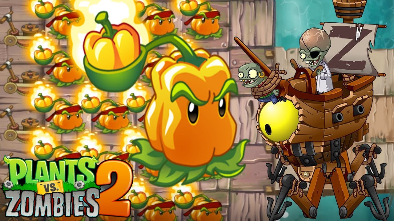 Plants Vs Zombies 2 - Pvz 2 MAX LEVEL PLANT PEPPER PULT Vs ZOMBIES Part 6
