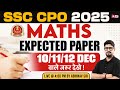 SSC CPO Exam Review 2025 | SSC CPO Maths Practice Set based on SSC CPO Analysis 2025 | Abhinav Sir