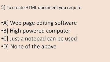 MCQs on HTML Part IV By Dr. Rupa Gupta