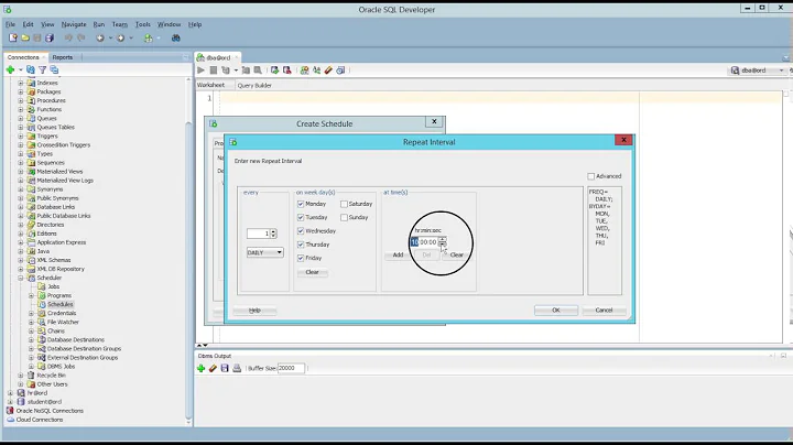 SQLDeveloper Job Scheduler Code Generation