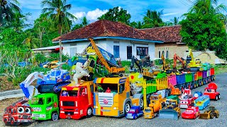 Wadidaw‼️Truk️ Tronton Oleng Bongkar Mainan Mobil Mobilan Truk Pasir Excavator Buldozer Truk Pasir