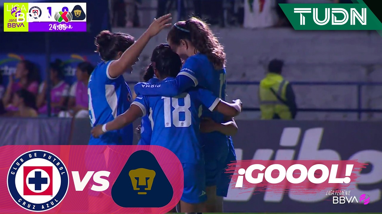 ¡GOLAZO AZUL!  Cruz Azul vs Pumas | Liga MX Femenil - Jornada 7 Apertura 2026 | TUDN
