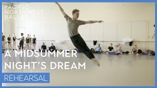 Kyle Davis rehearsing Oberon in A Midsummer Night&#39;s Dream | Pacific Northwest Ballet