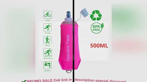 AXEN 500ML Pink Girl Folding Water Bottle Collapsible Soft Flask TPU For Cycling Running Camping Tra