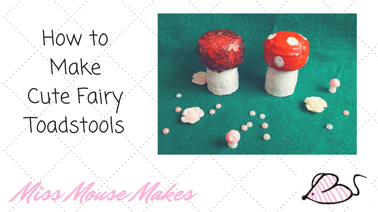 kawaii emoticons How to make a cute fairy toadstool, cork craft
