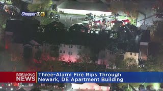 Three-Alarm Blaze Rips Through Newark Apartment Building