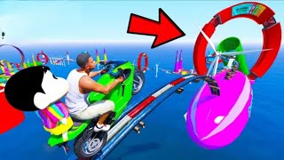 SHINCHAN AND FRANKLIN TRIED THE IMPOSSIBLE STAR SPEED BOOSTER TUNNEL CHALLENGE GTA 5 GAMEPLAY 