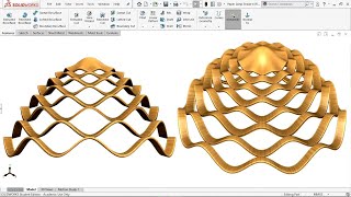 Exercise 90: How to make a 'Wavy Lamp Shade' in Solidworks 2018