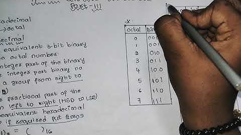 converting octal to hexadecimal and converting hexadecimal to octal in number system in Telugu