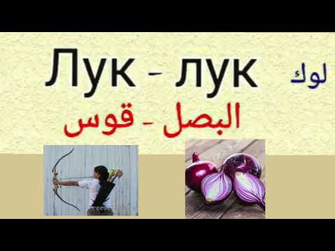 كلمات روسية تكتب بنفس الطريقة و تختلف في النطق و النبرة و المعنى