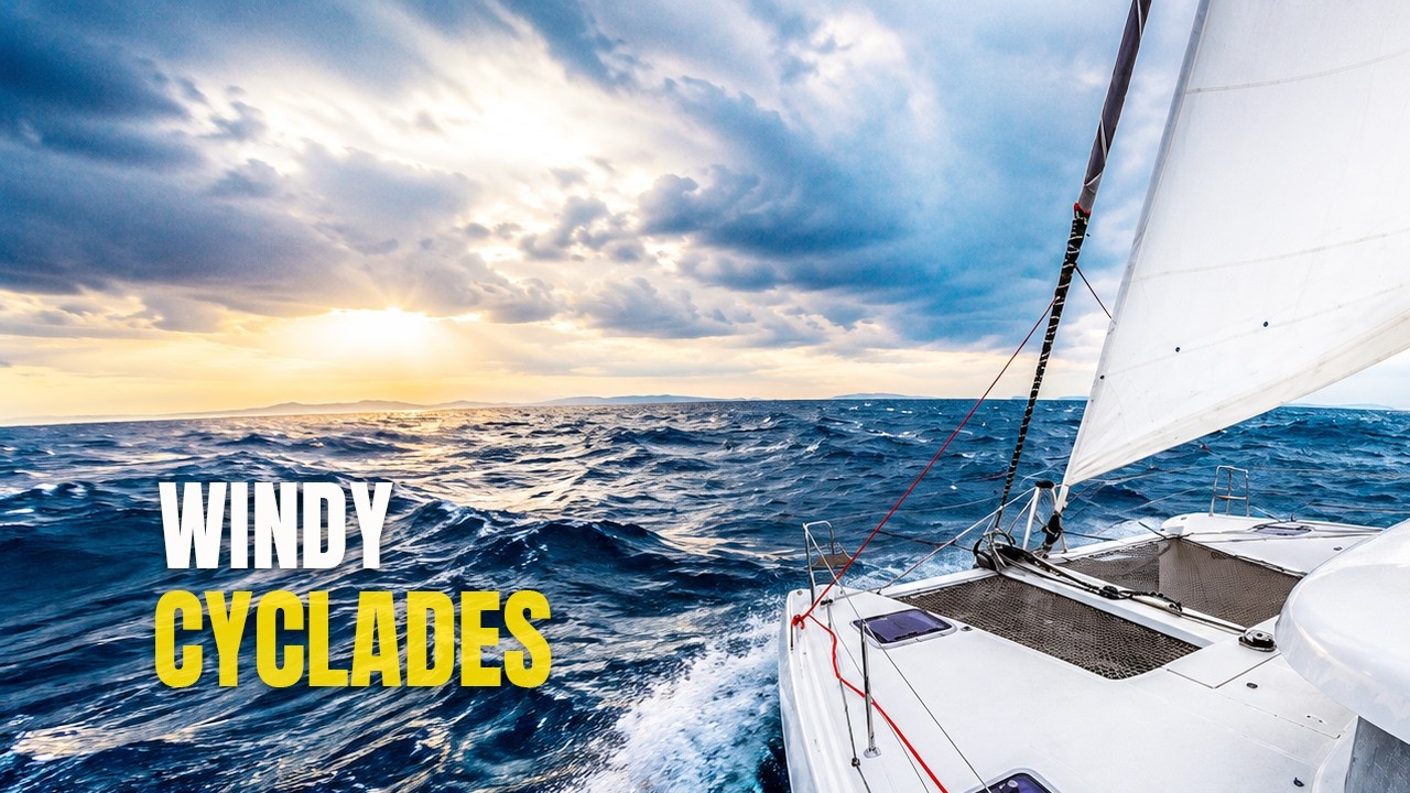 What 25 Knots Looks Like on a Lagoon 42 | Sailing Greece
