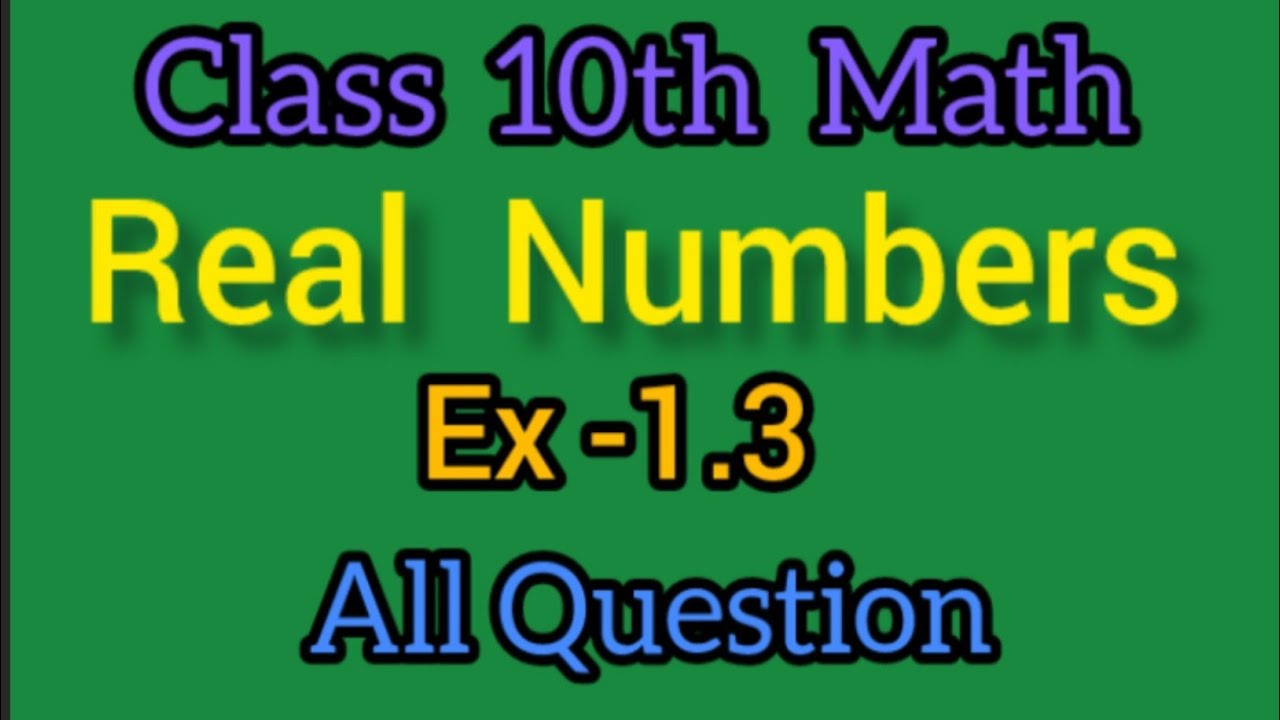 Real Numbers | Class 10th Math | Ex. 1.3 |  prashnawali 1.3 | Bseb 2027 |
