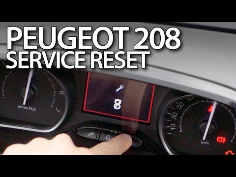 Peugeot 208 reset service reminder spanner