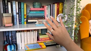 asmr bookshelf tour ✨📚 (tapping, book triggers, hand movements, and soft whispers)