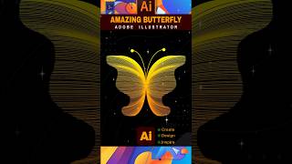 Amazing Butterfly Design in Adobe Illustrator | Line Art Butterfly Tutorial #shorts #logo #art