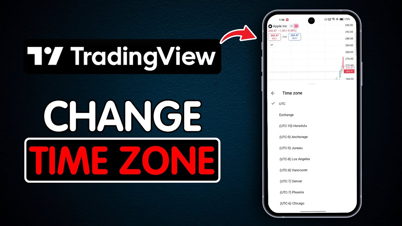 Как изменить часовой пояс в мобильном приложении TradingView?