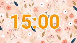 15-Minute Pastel Spring Floral Timer | Calm Flower Countdown for Focus & Classroom screenshot 4
