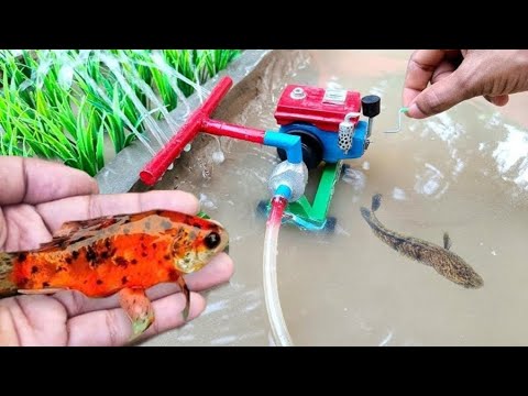 catch fish using mini water pump | fishing exciting | diy tractor https ...