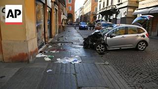 8 injured after driver crashes into pedestrians in Italy