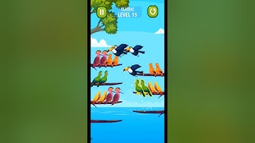 Bird Sort Puzzle Level 15 #shorts #short #ytshort #ytshorts #birdsortcolor #birdsortpuzzle #gaming