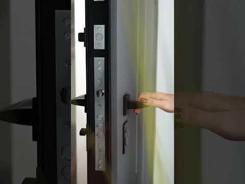 Вхідні двері ABWEHR 574 Valencia титан софт/складова кістка супермат три контури Megapolis, видео 1