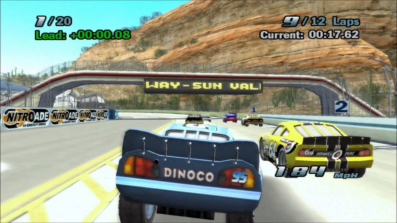Cars The Game: Sun Valley International Speedway with Dinoco Lightning McQueen