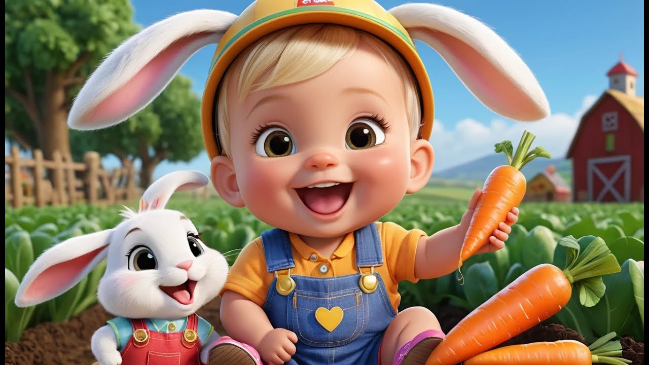 Farmer Rabbit Picks Garden Treats | Fun Farm Song for Kids | Playful Learning Rhyme