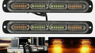 24LED EMERGENCY BEACON WARNING HAZARD FLASH CAR TRUCK AMBER/WHITE STROBE LIGHT