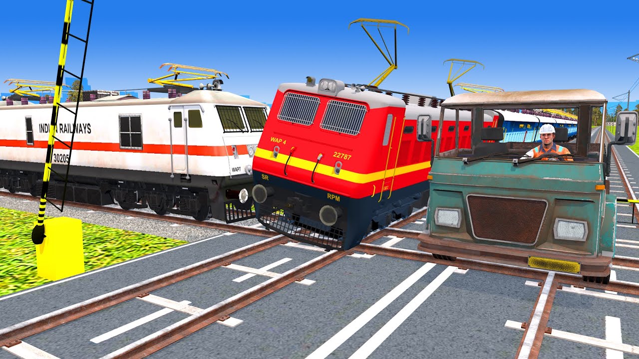 【踏切アニメ】あぶない電車 5 TRAIN THOMAS 🚦 Fumikiri 3D Railroad Crossing Animation Kereta Api Kartun #123