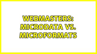 Celebrity Webmasters: Microdata vs. Microformats (3 Solutions!!) Wealth