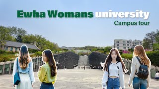 🌸🌸 EWHA Womans university Seoul Campus Tour | 4k HDR | KOREA cherry blossom