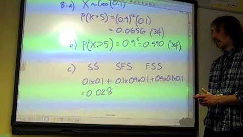 S1 OCR Geometric Distribution January 2013 q8