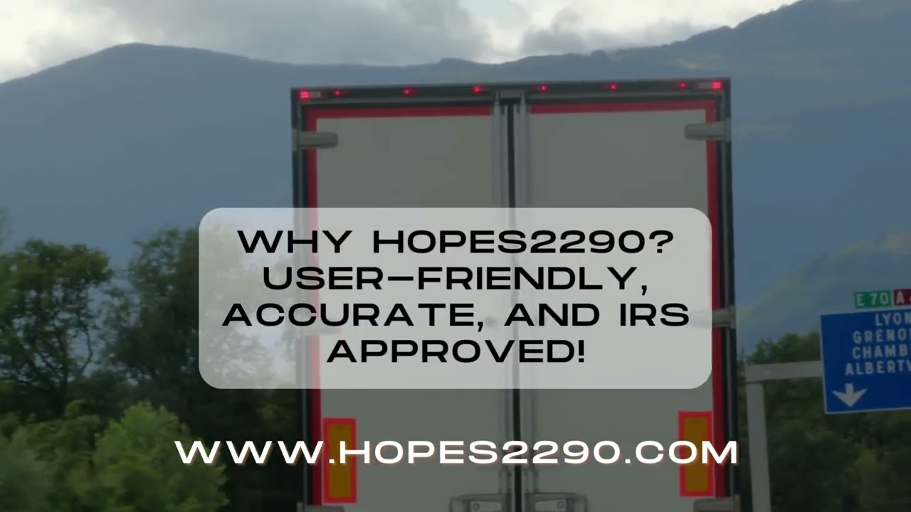 Need to file IRS Form 2290 ?? II hopes2290 II form2290 e-filing