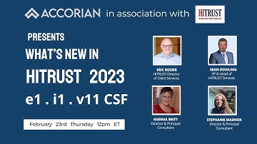 What’s new in HITRUST 2023 : e1 / i1 / v11 CSF