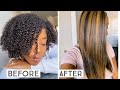 Straightening My Natural Hair For The First Time| Type 4 Hair Silk Press