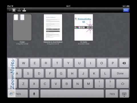 Zoomnotes Folders/Documents How-to tutorial