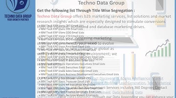 IBM Tivoli ERP Users Email List