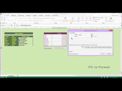 Excel - Concaténer, assembler, réunir des données / Utiliser esperluette &