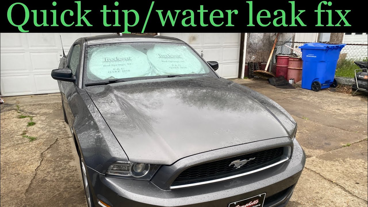 2014 mustang water leak/cowl drain clog fix. YouTube