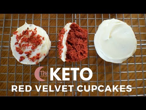 Keto Red Velvet Cupcakes + Cream Cheese Frosting | Low-Carb Valentine's Day Dessert