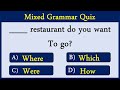Mixed English Grammar Quiz CAN YOU SCORE 10 10 